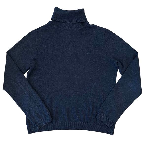 Lauren Ralph Lauren Turtleneck Sweater Large Silk Cashmere Blend Black - Picture 12 of 12